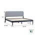 Cabecero tapizado contemporáneo Annette con estructura de cama de madera curva
