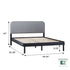 Cabecero tapizado contemporáneo Annette con estructura de cama de madera curva