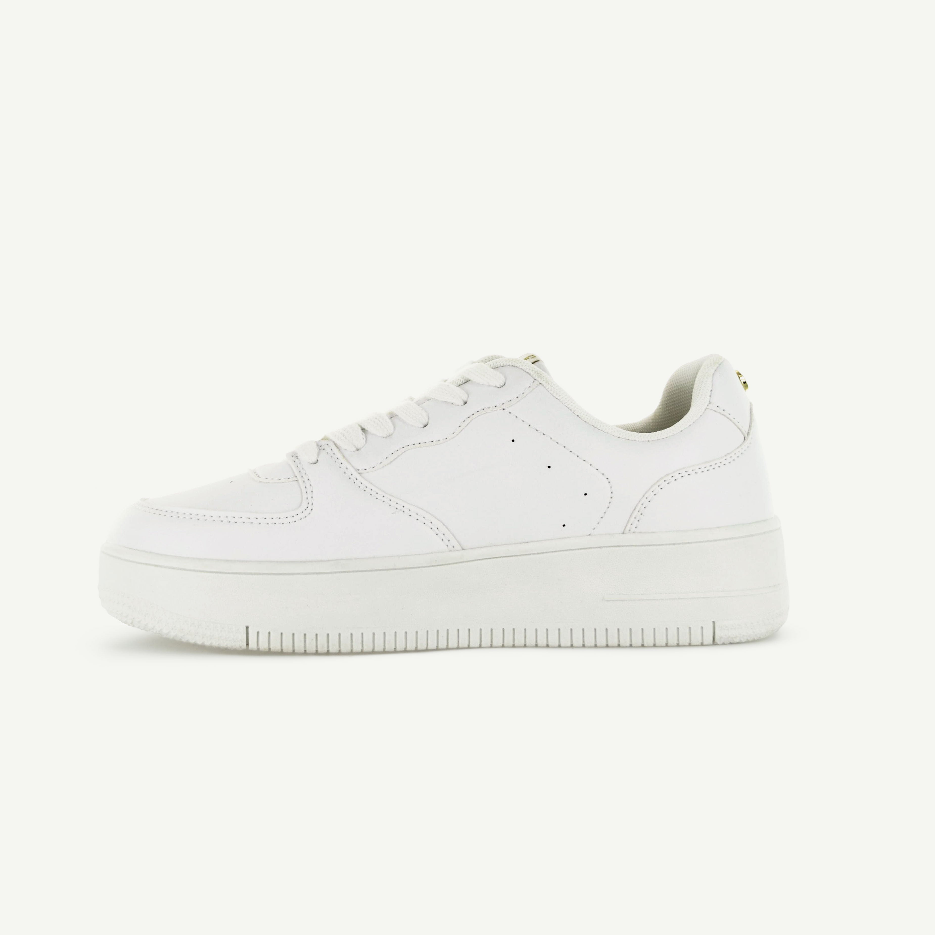 The Metro: Platform Court Shoe - White