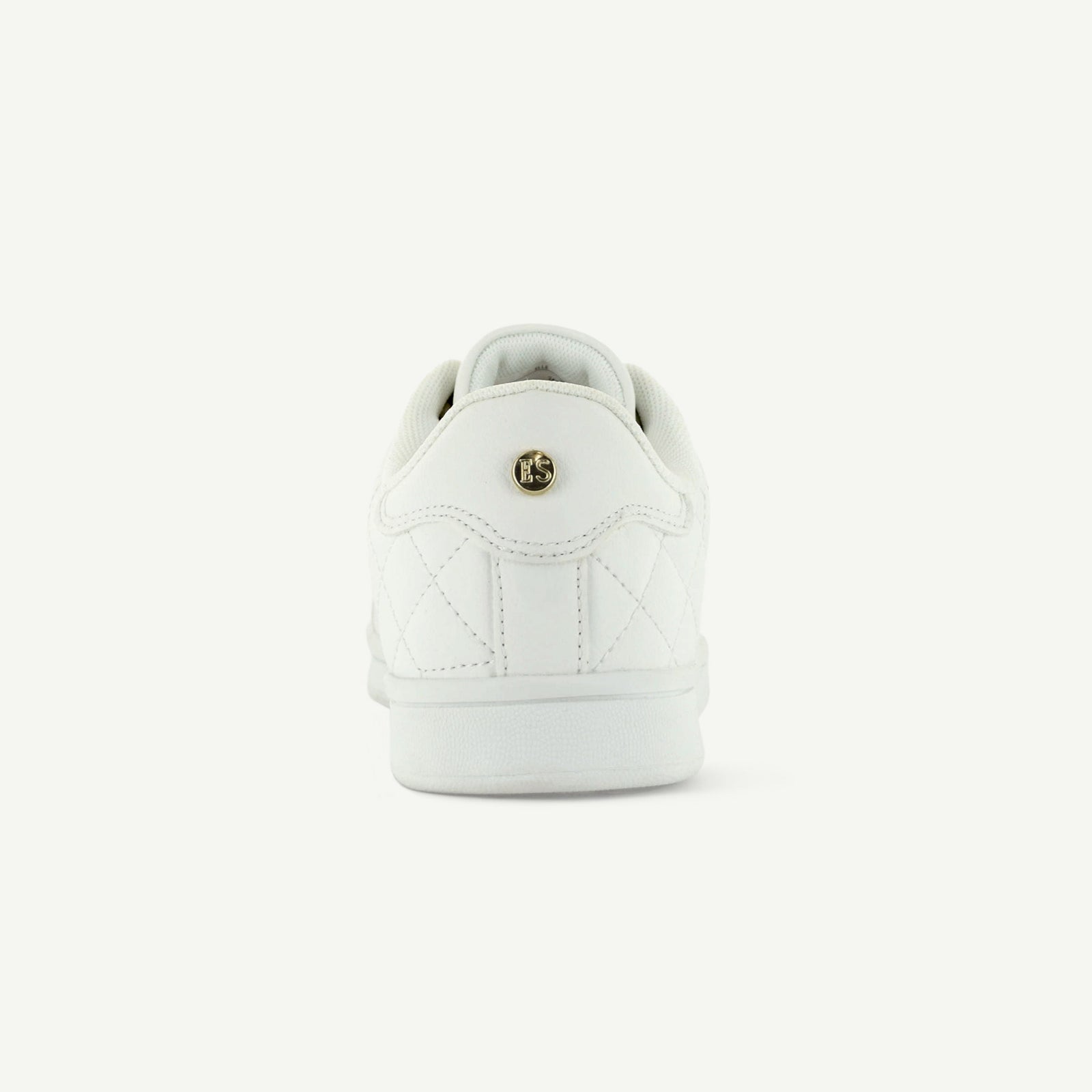 Voltaire: Quilted Court Shoe - White