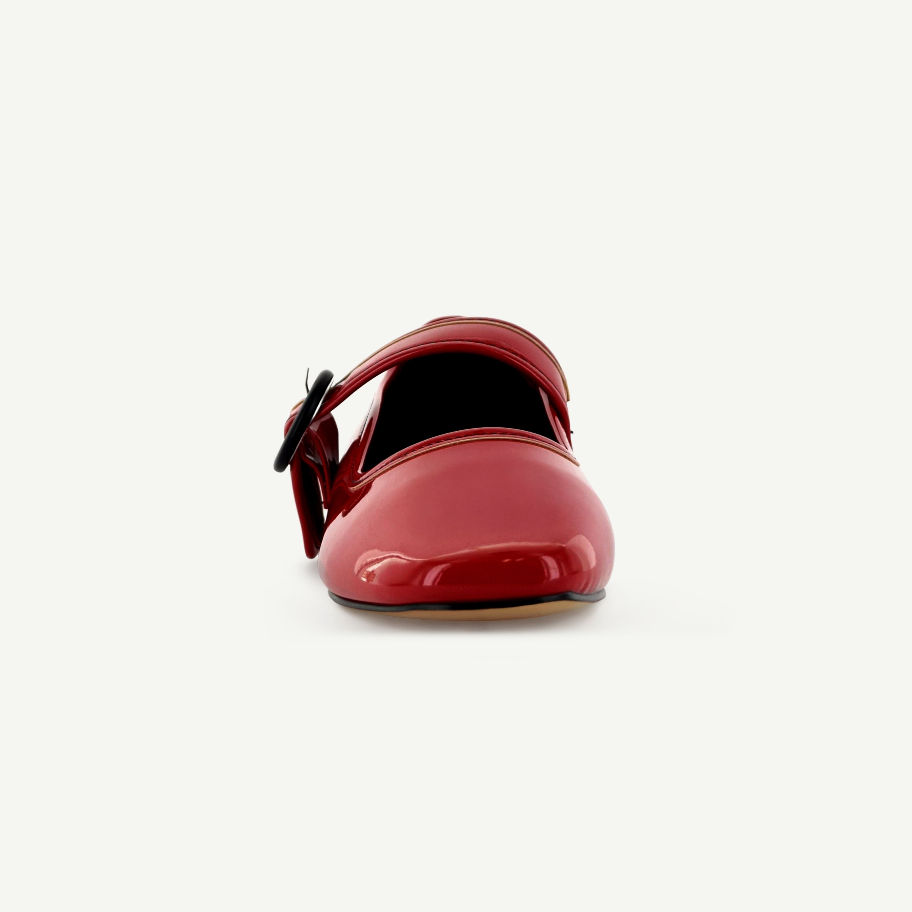 Mariana: Flat Mary Jane - Red