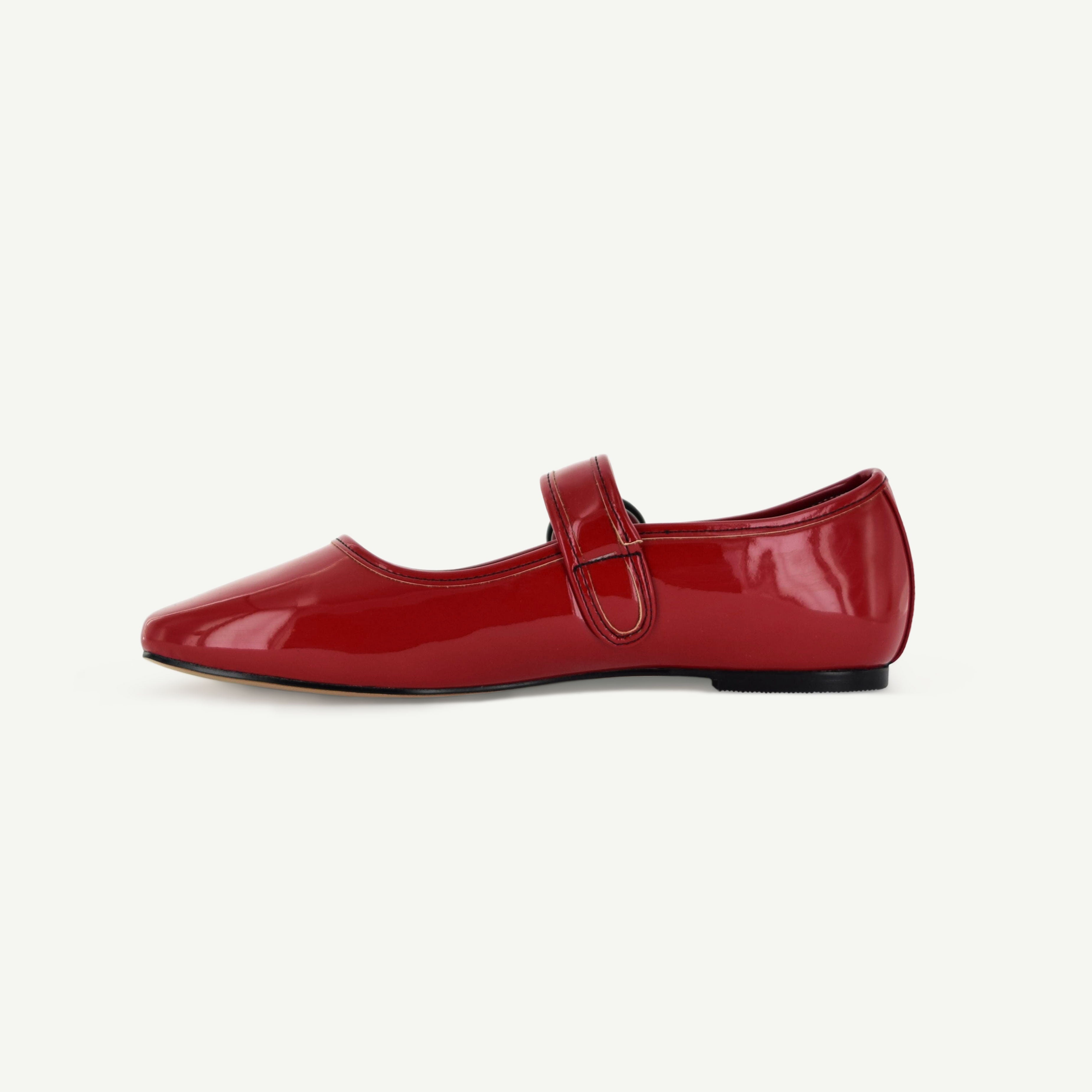 Mariana: Flat Mary Jane - Red