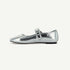 Mariana: Flat Mary Jane - Silver Women's Shoe