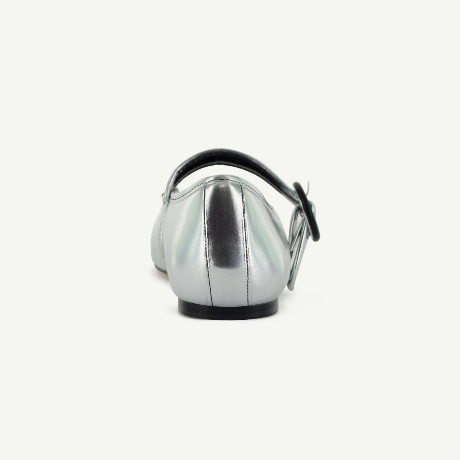 Mariana: Flat Mary Jane - Silver Women's Shoe