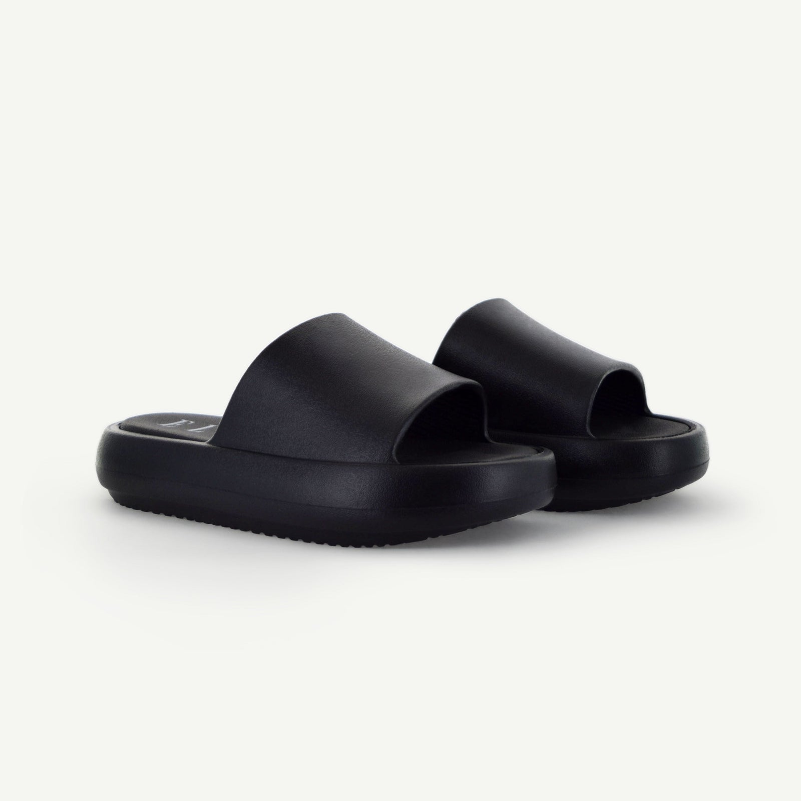 St. Tropez: Platform Slide - Black Women Slippers