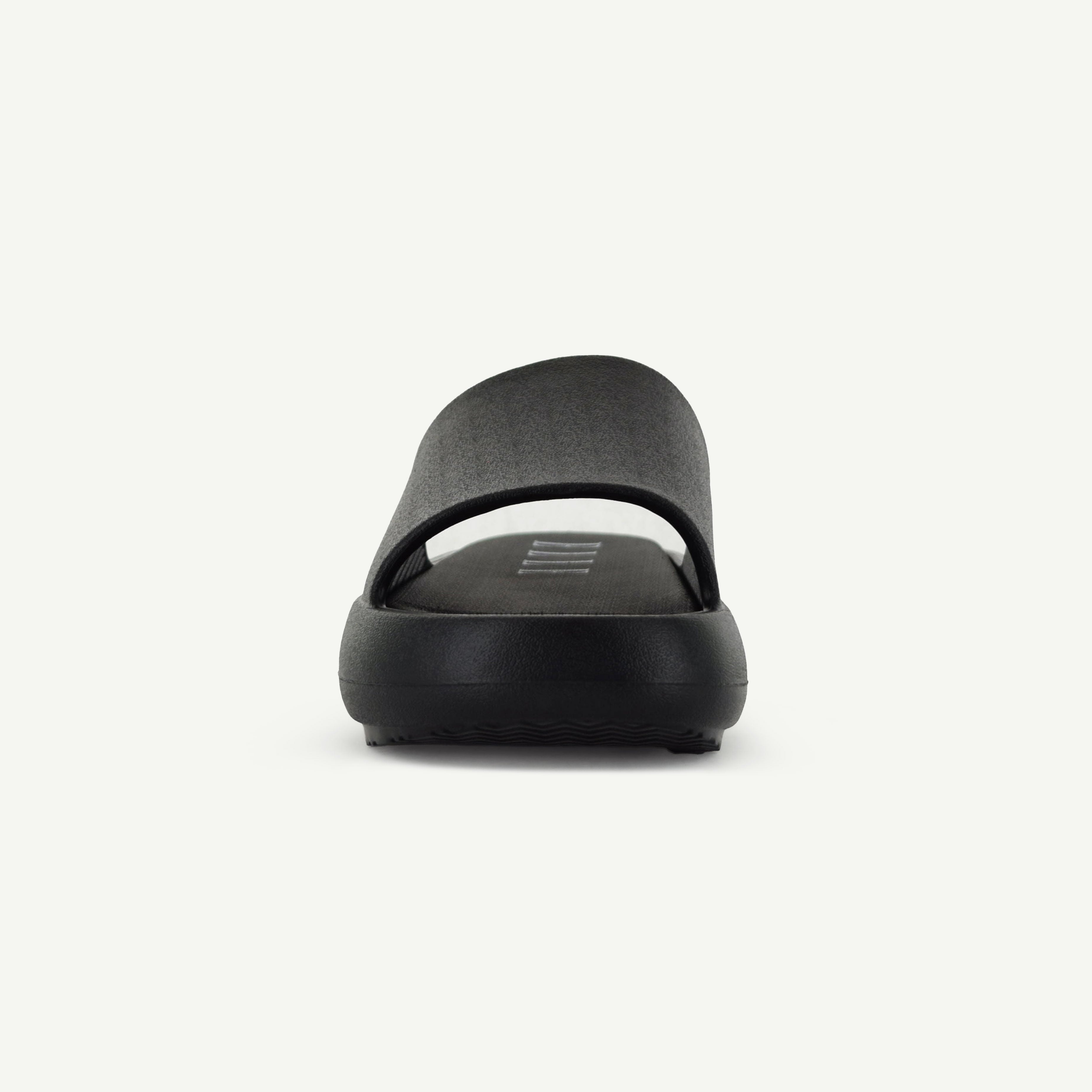 St. Tropez: Platform Slide - Black Women Slippers