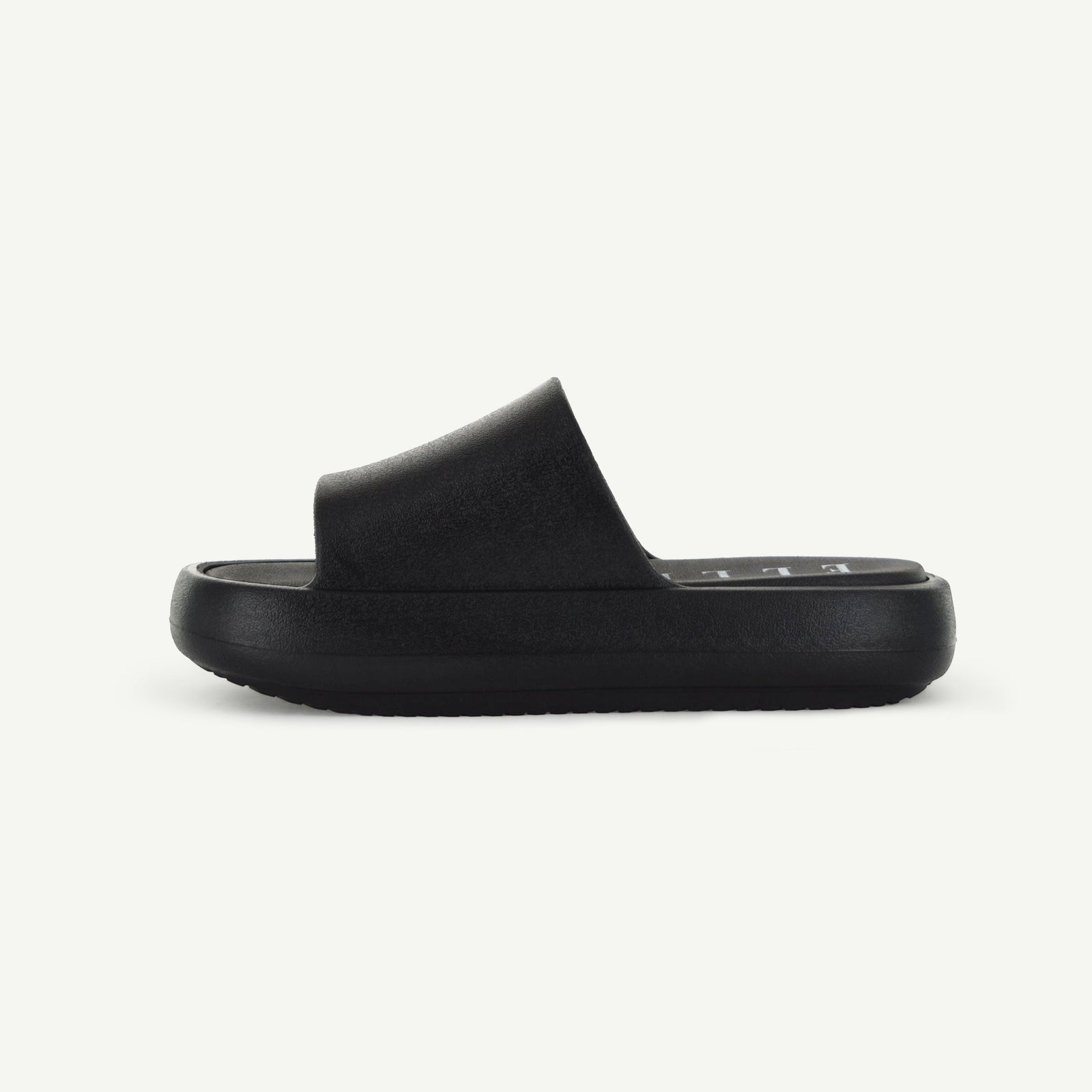 St. Tropez: Platform Slide - Black Women Slippers