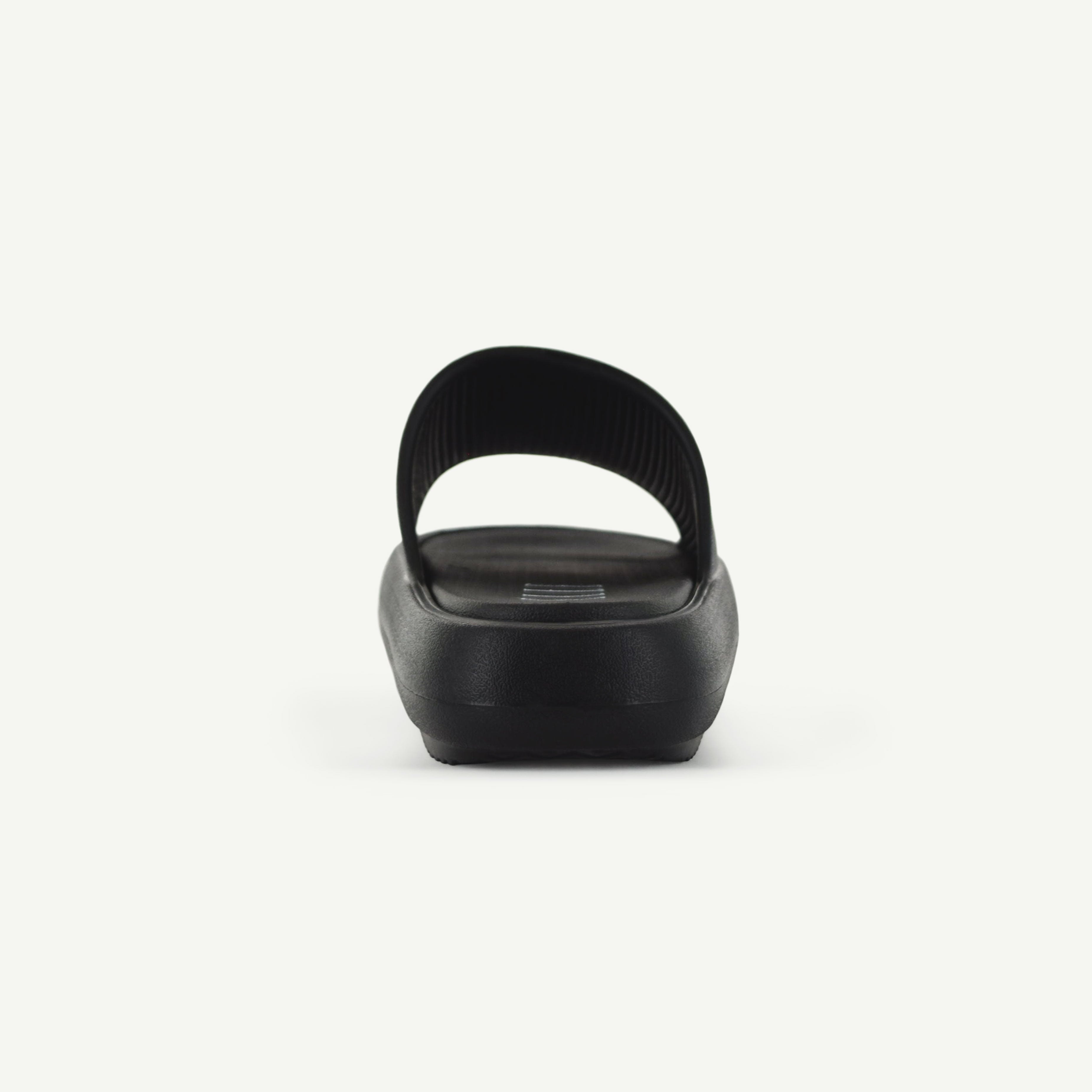 St. Tropez: Platform Slide - Black Women Slippers