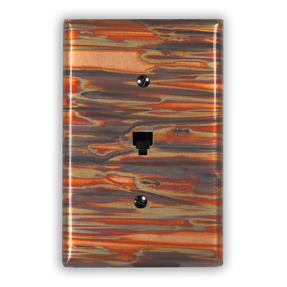 Enchantment Horizontal Copper - 1 Phone Jack Wallplate
