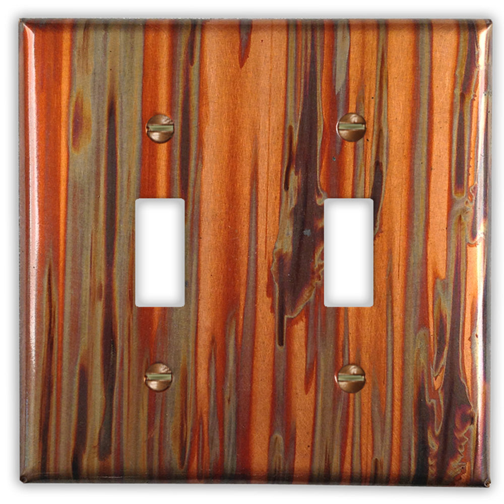 Enchantment Vertical Copper - 2 Toggle Wallplate