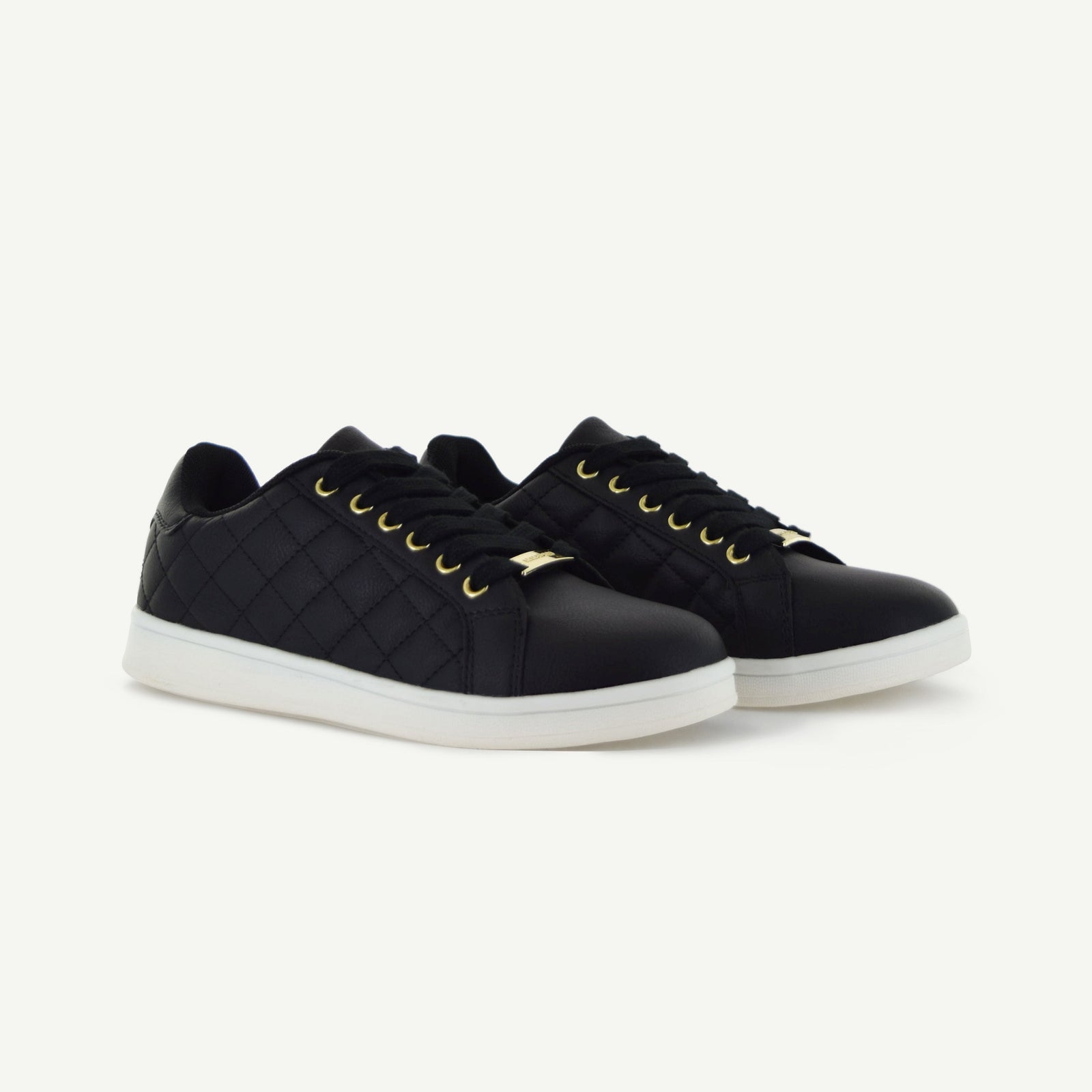 Voltaire: Quilted Court Shoe - Black