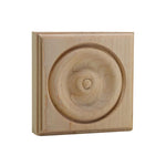 EWAP40 Rosette Casing Corner Block 1 inch x 4 inch Square Unfinished