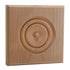 Hardwood Casing Corner Rosette Block 1 inch x 5-1/2 inch Square EWAP90