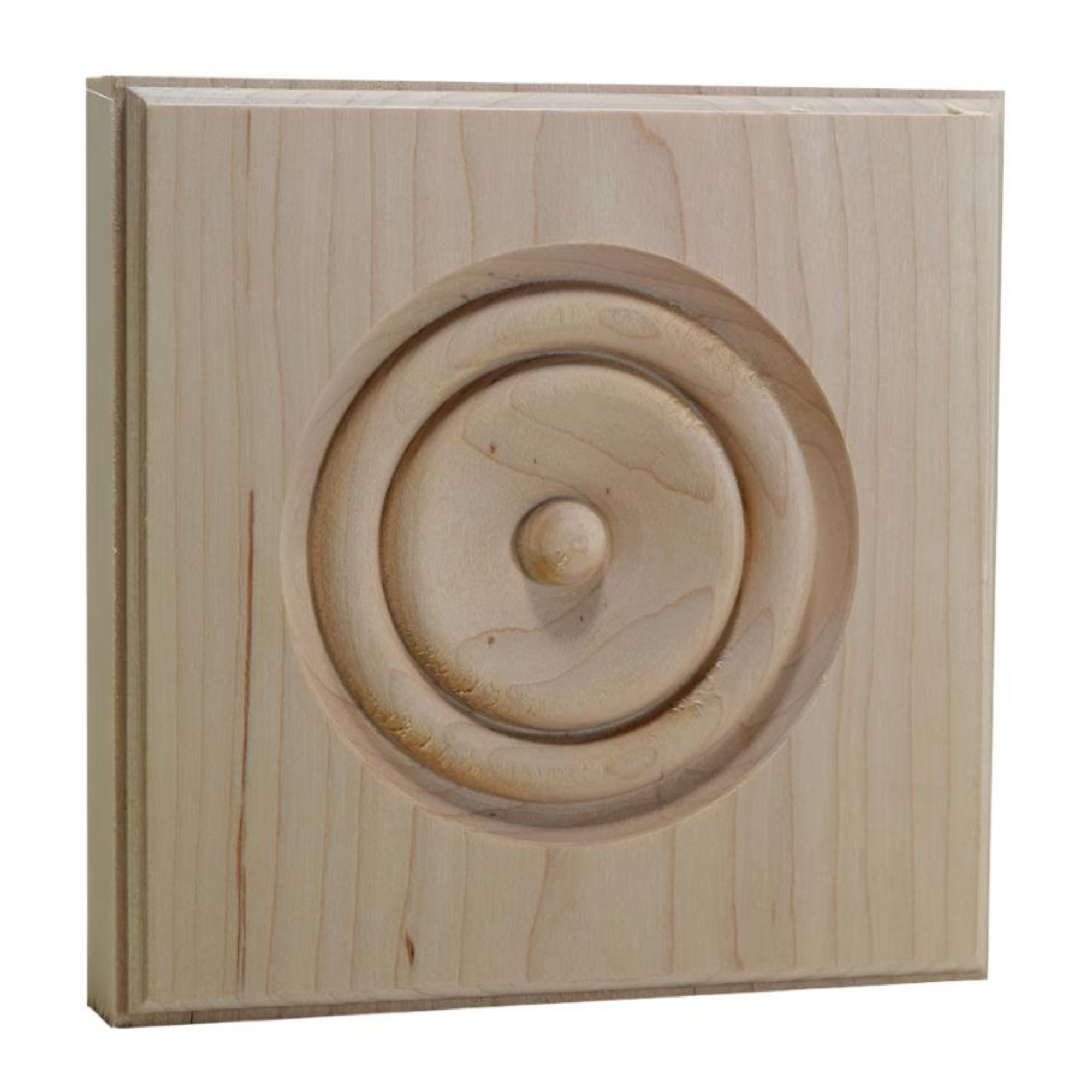 Hardwood Casing Corner Rosette Block 1 inch x 5-1/2 inch Square EWAP90