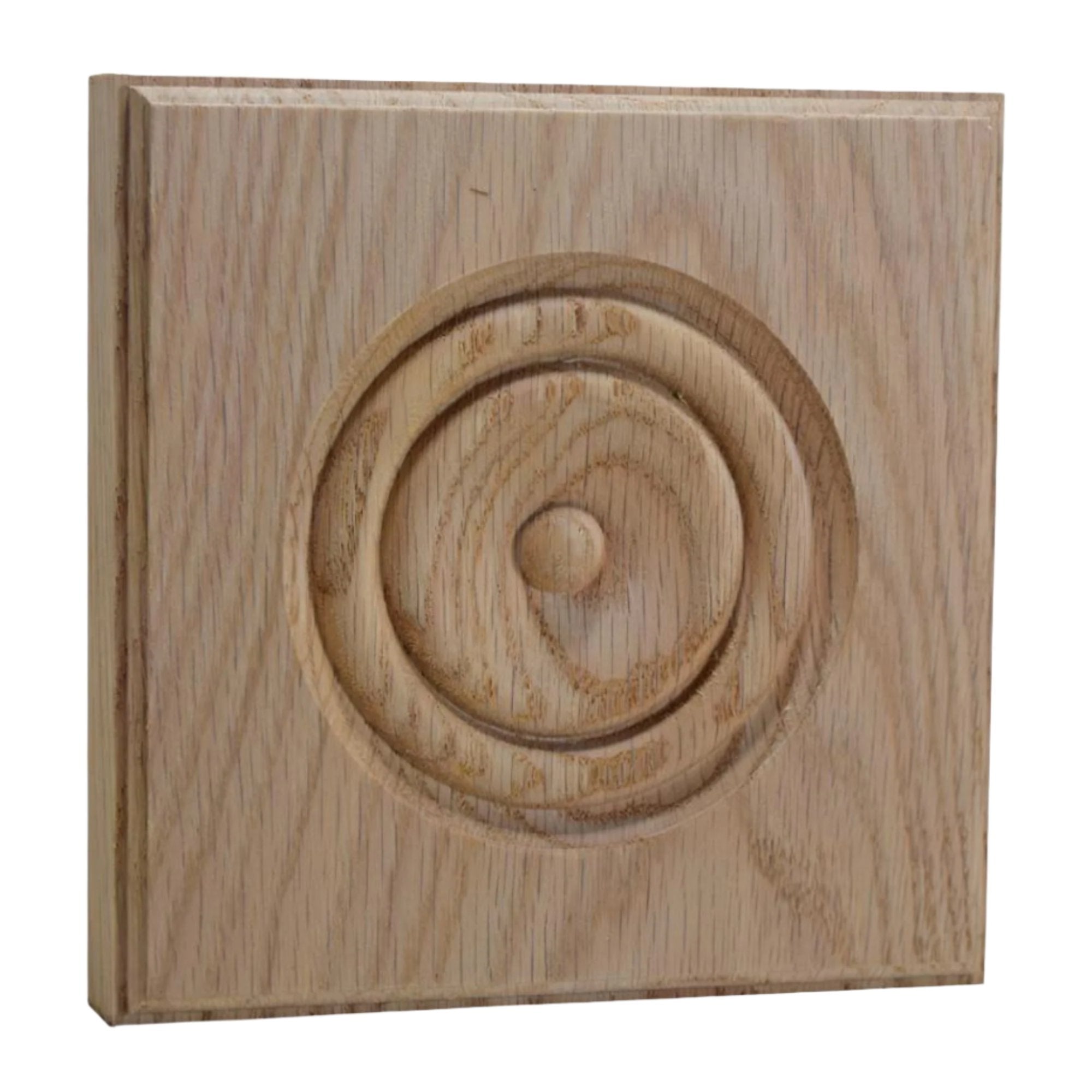 Hardwood Casing Corner Rosette Block 1 inch x 5-1/2 inch Square EWAP90