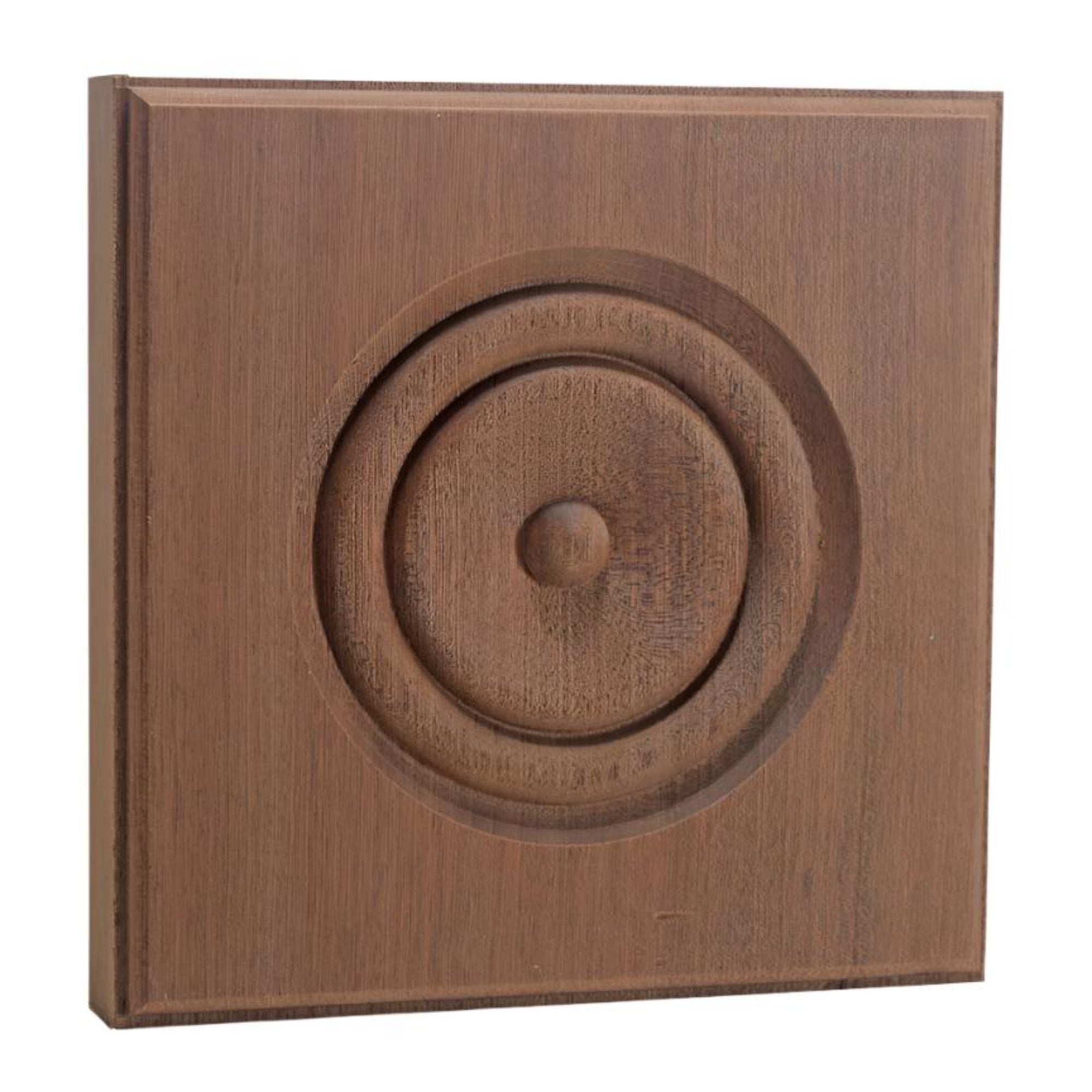 Hardwood Casing Corner Rosette Block 1 inch x 5-1/2 inch Square EWAP90