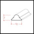 EWAS12 Astragal Moulding 1-3/8" Wide x 11/16" High. Unfinished