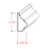 EWBC29 Colonial 1-1/2" Tall x 3/4" Base Cap Moulding. Unfinished