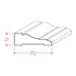 EWCA11 Colonial Casing 2-3/8" wide x 3/4" Trim. Unfinished Moulding