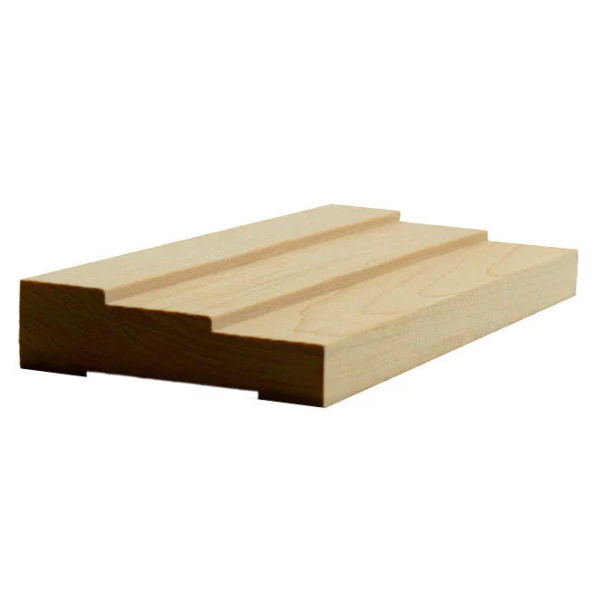 EWCA34 Contemporary 2-1/2" wide x 3/4" Stepped Casing. Unfinished Trim