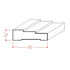 EWCA34 Contemporary 2-1/2" wide x 3/4" Stepped Casing. Unfinished Trim