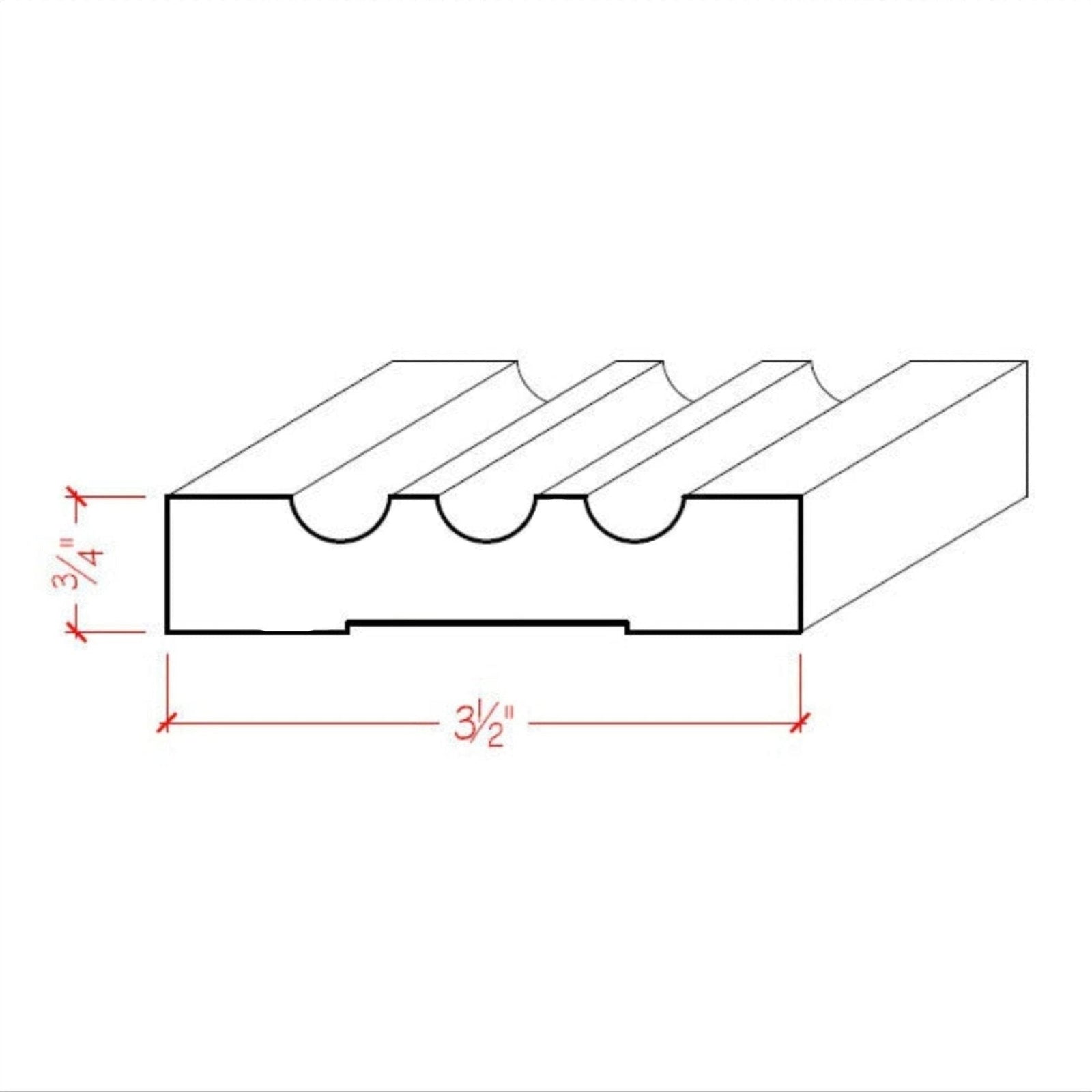 EWCA46 Fluted 3-1/2
