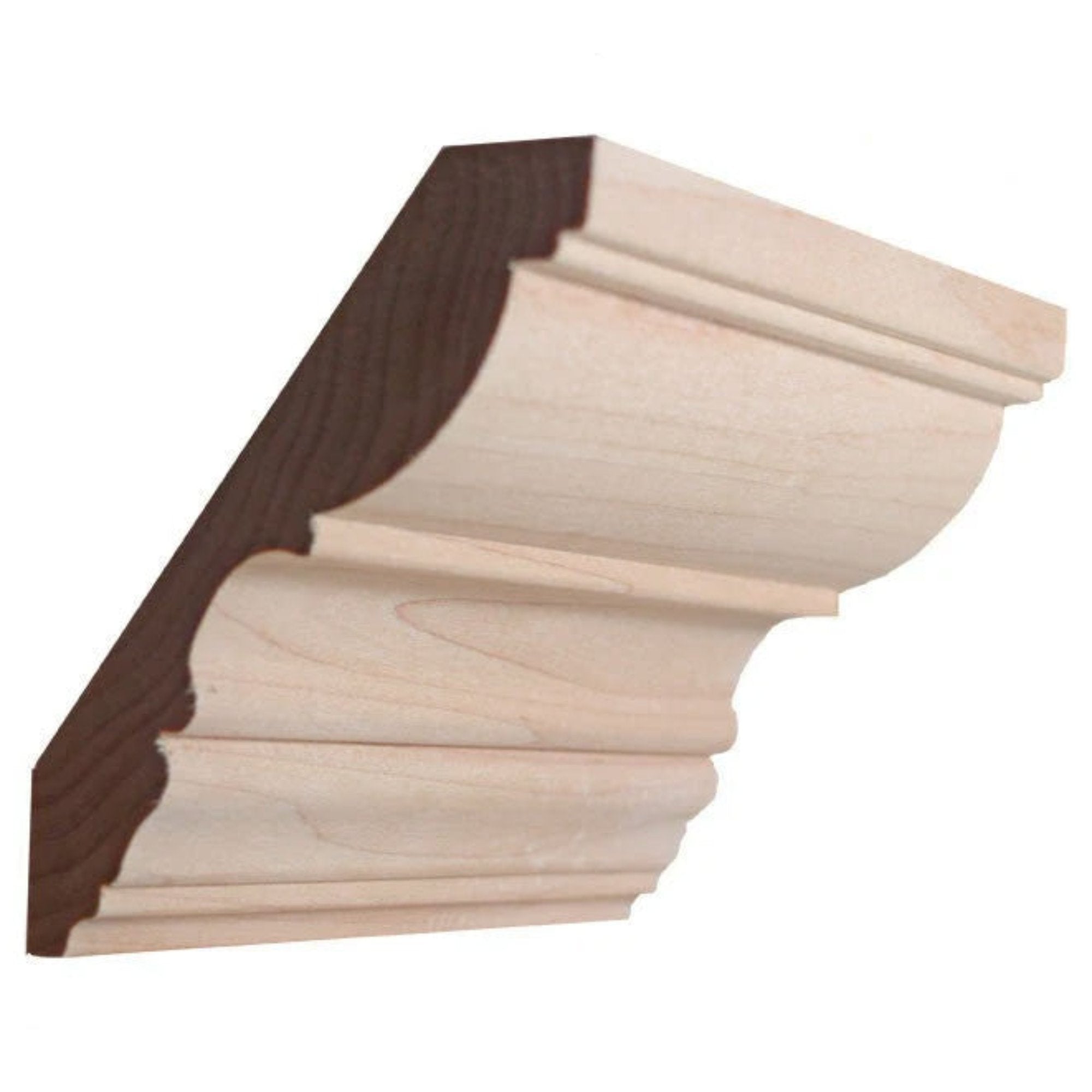 EWCR30 Crown 7/8" x 4-1/2" Unfinished 3-1/2" High x 2-7/8" Deep