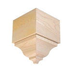 EWCR63 Crown Outside Corner Block 3-1/2 Tall x 2-3/8 Face Unfinished