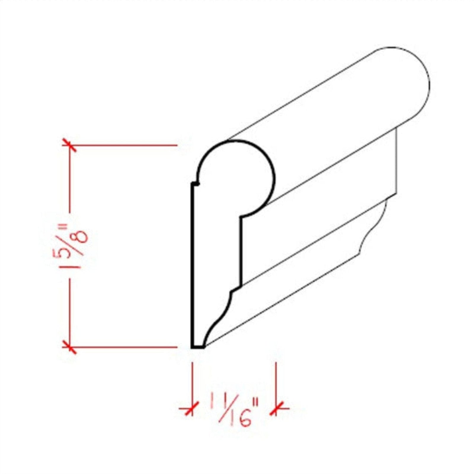 EWPC11 Picture Hanging Rail 1-5/8