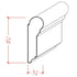 EWPC12 Picture Hanging Rail 2-1/4" Tall x 3/4" Moulding. Unfinished