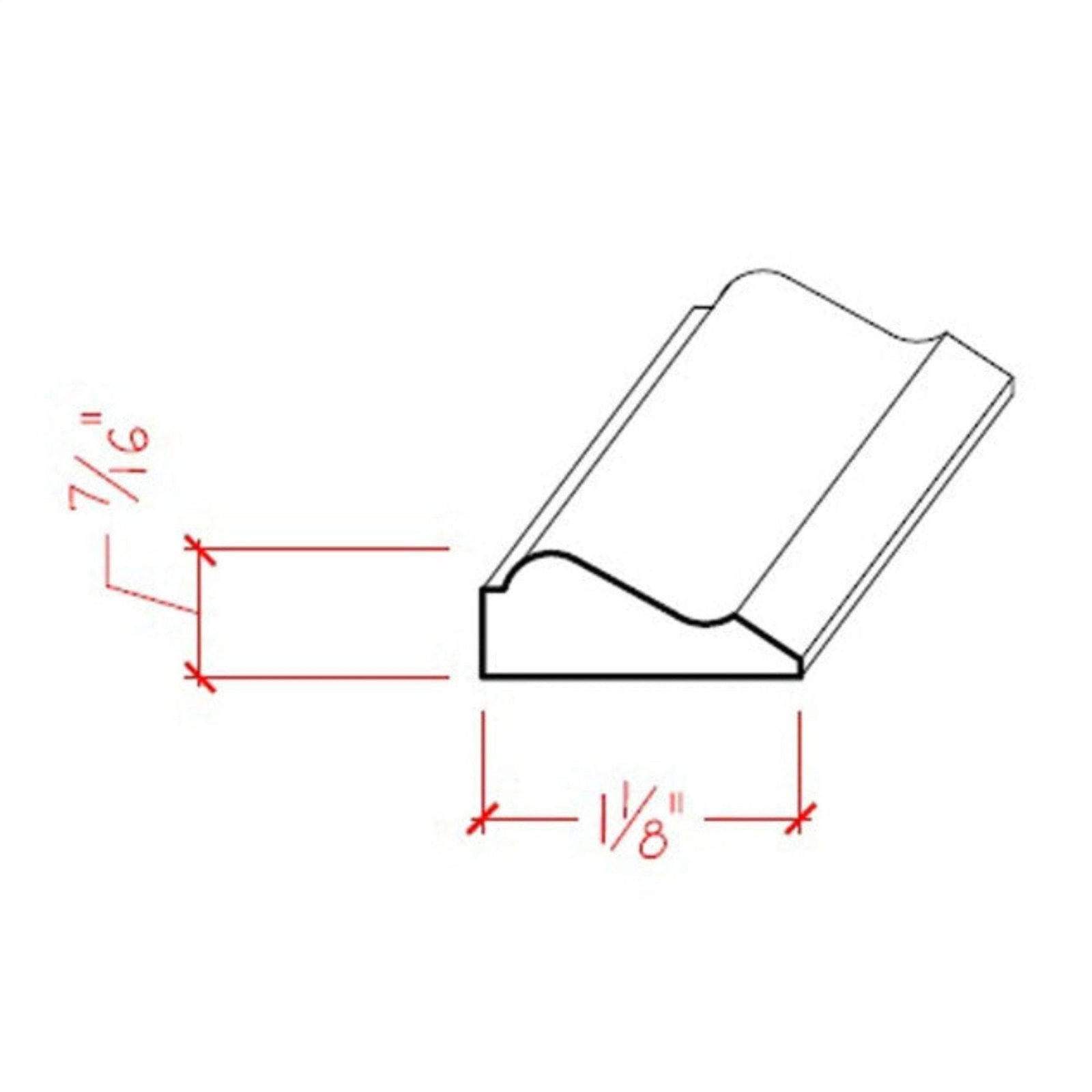 EWPM38 Colonial Panel Molding 1-1/8