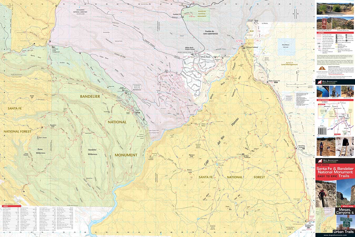 Santa Fe & Bandelier Trail Map