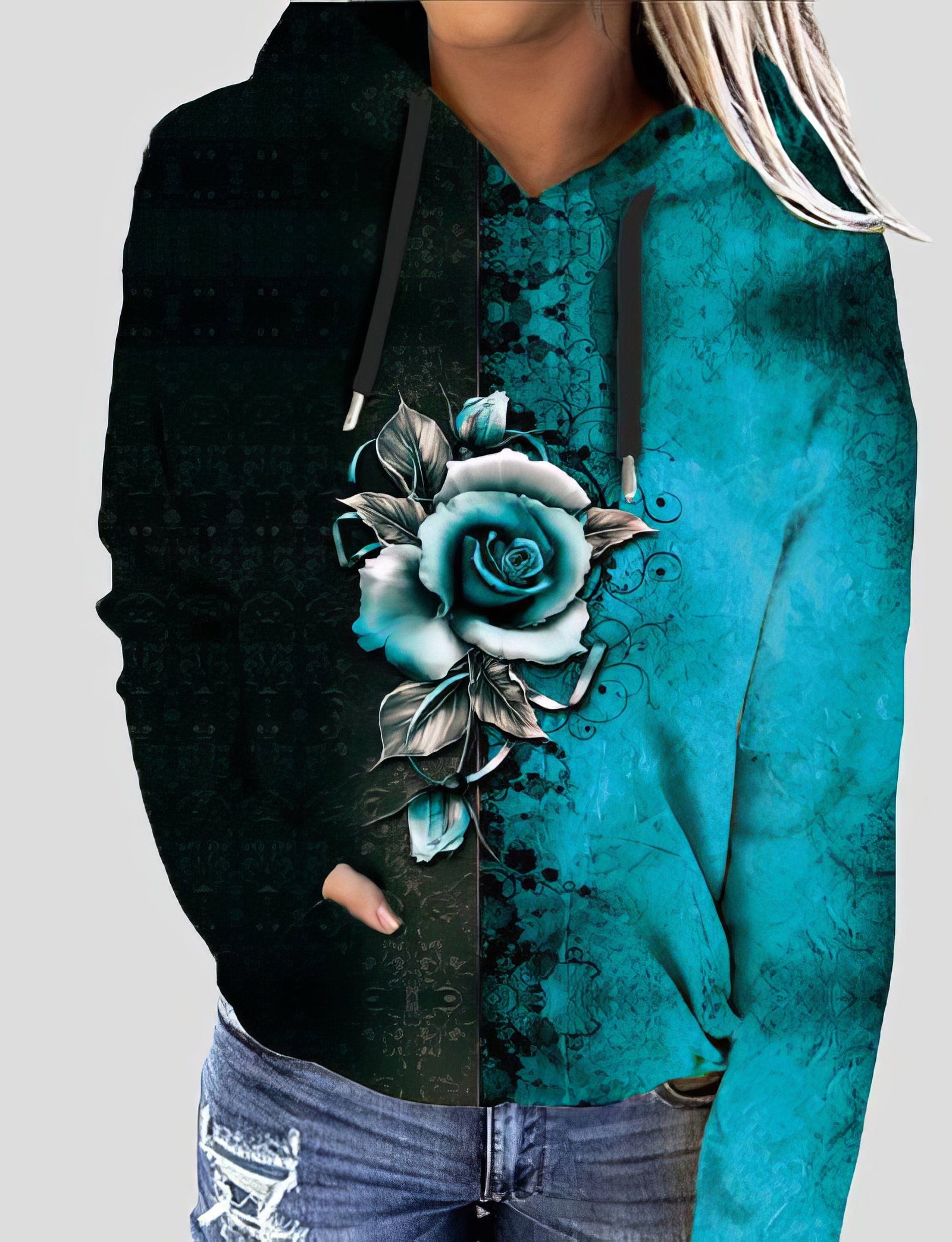 Black and Green Hoodie