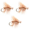 3 Pack Tan Elk Hair Caddis Classic Trout Dry Flies Size 12