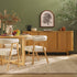 Silla de comedor moderna Ezra de madera maciza con tapizado de bouclé (juego de 2)