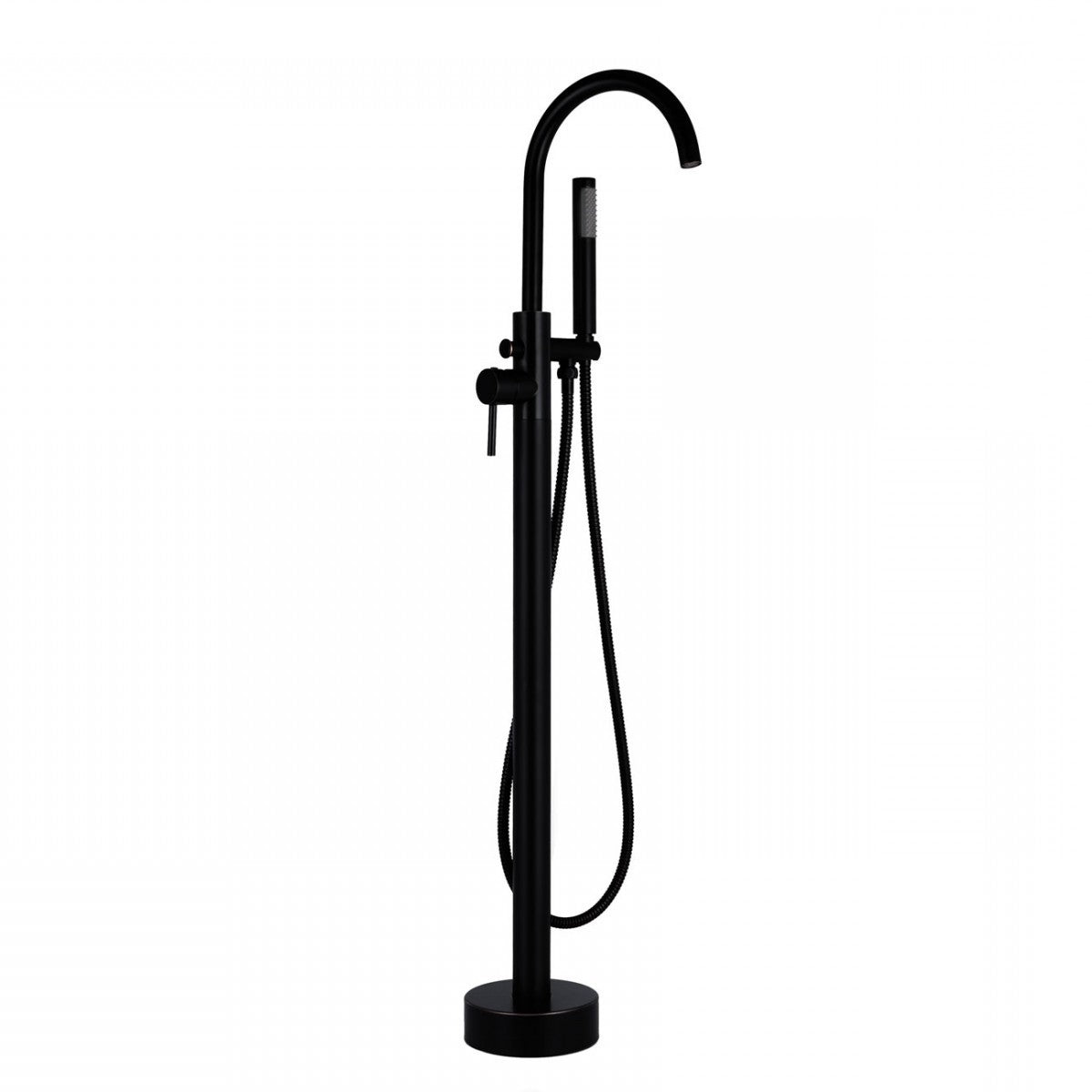 Grifo de bañera de suelo Zeek negro mate F-TB51