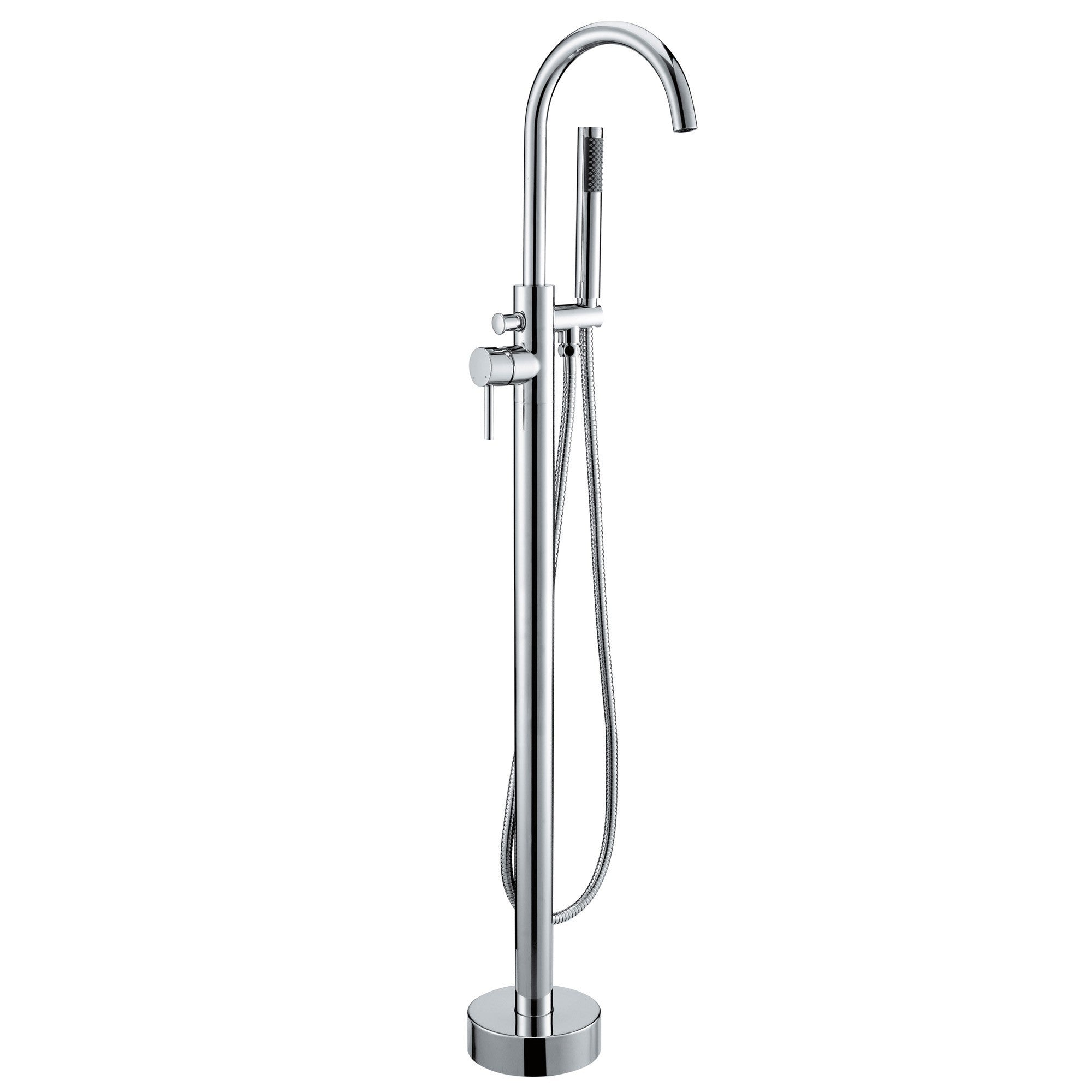 Grifo de bañera de piso Zeek cromado F-TC50