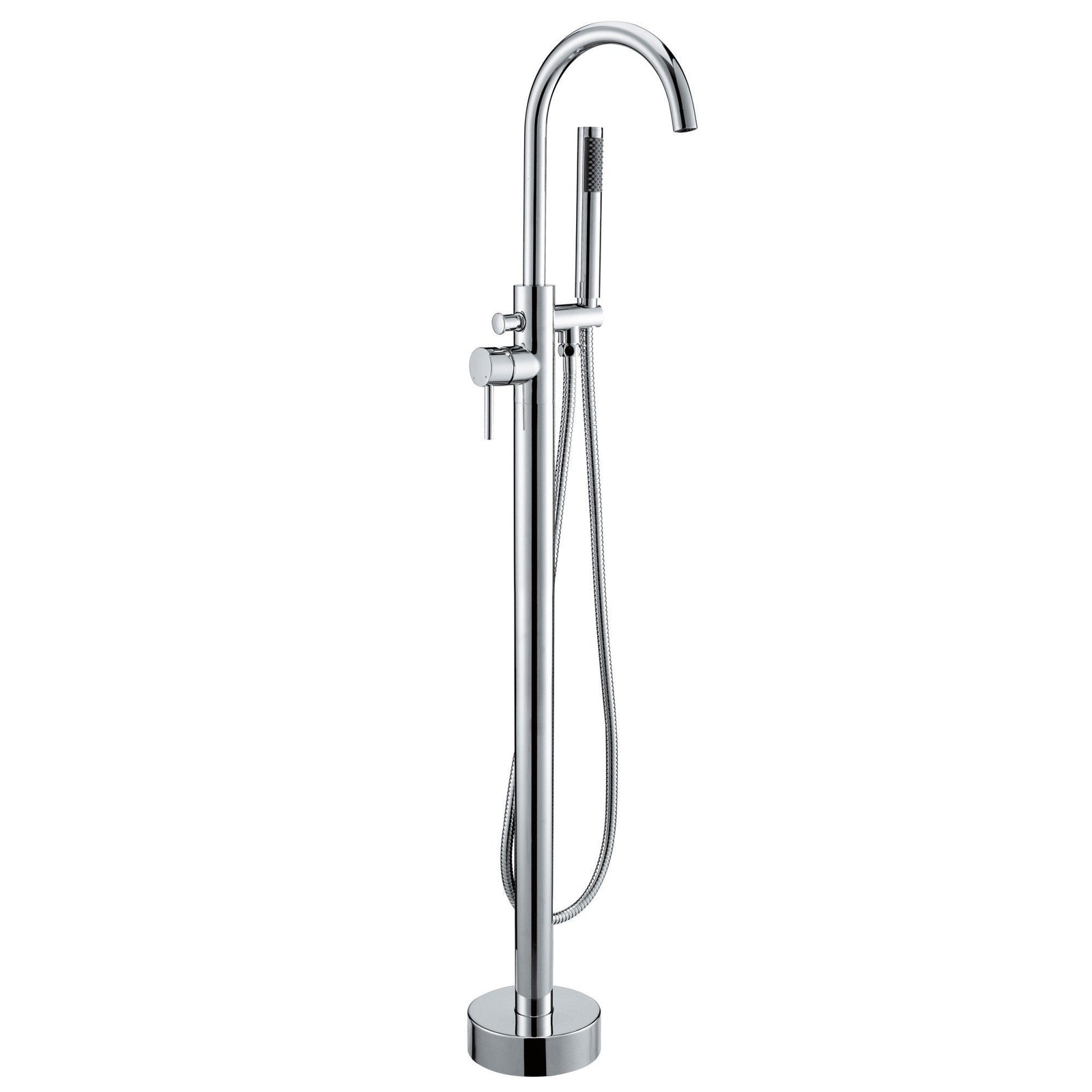 Grifo de bañera de piso Zeek cromado F-TC50