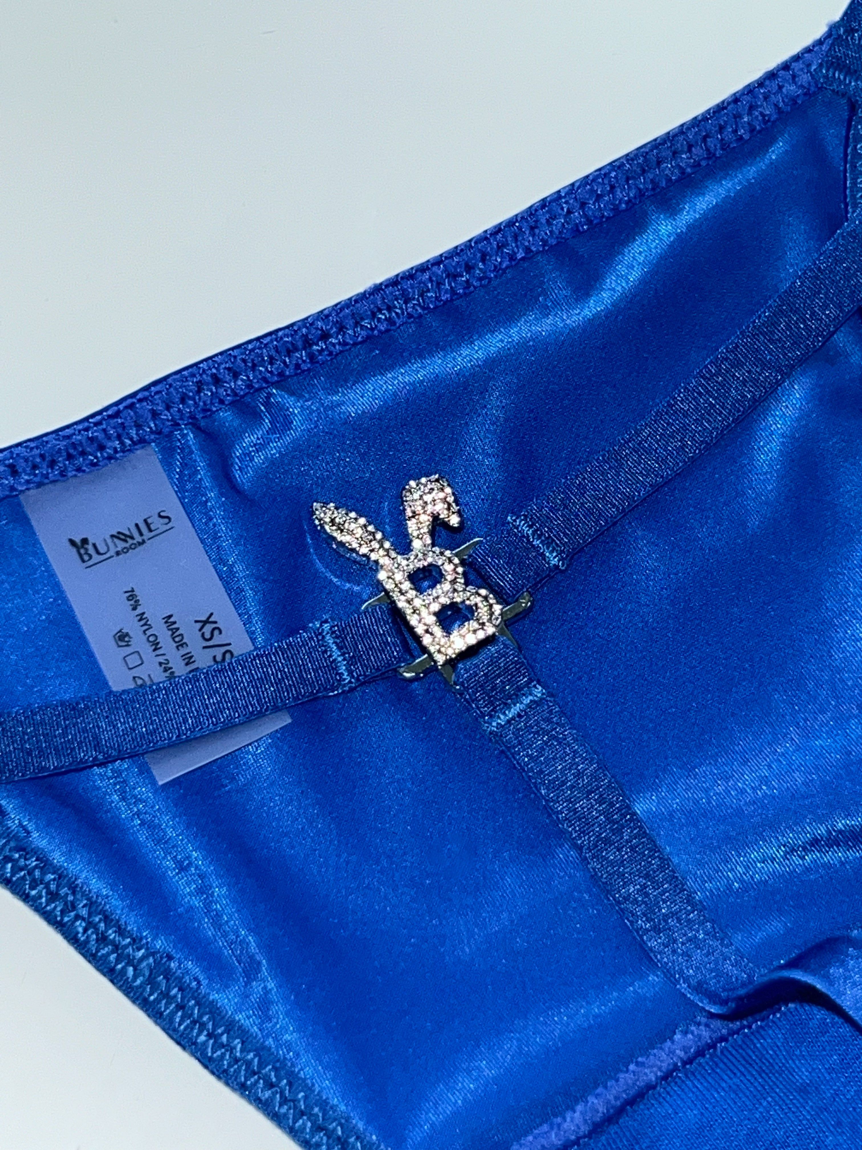 Iced Out G-String In Royal Blue