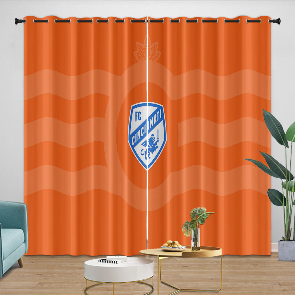 FC Cincinnati Curtains Blackout Window Drapes Room Decoration