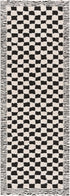 Alfombra de cuadros blancos y negros Leryn