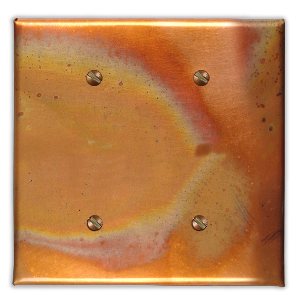 Flamed Copper - 2 Blank Wallplate