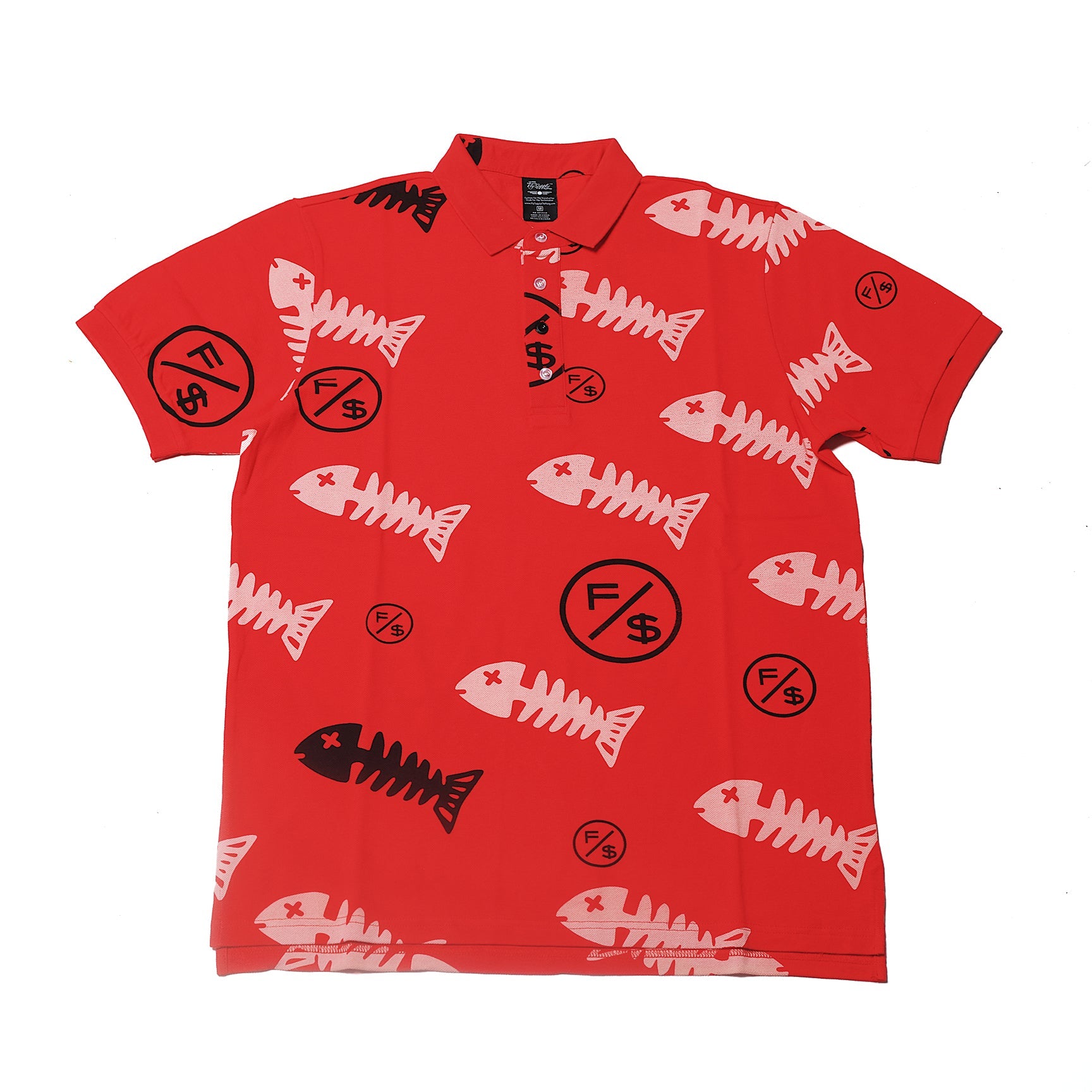 Fishscale Polo (Red) T Shirts