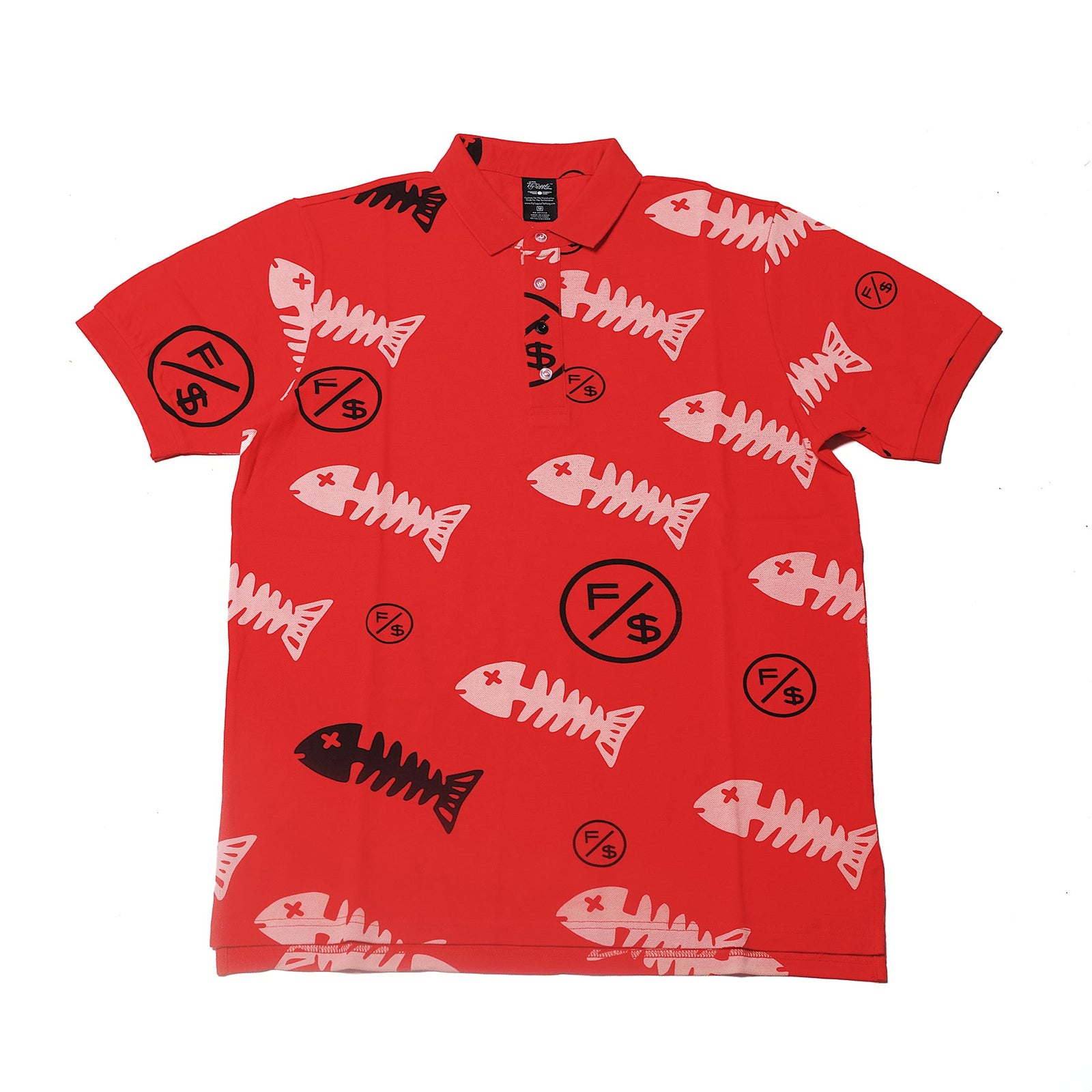 Fishscale Polo (Red) T Shirts