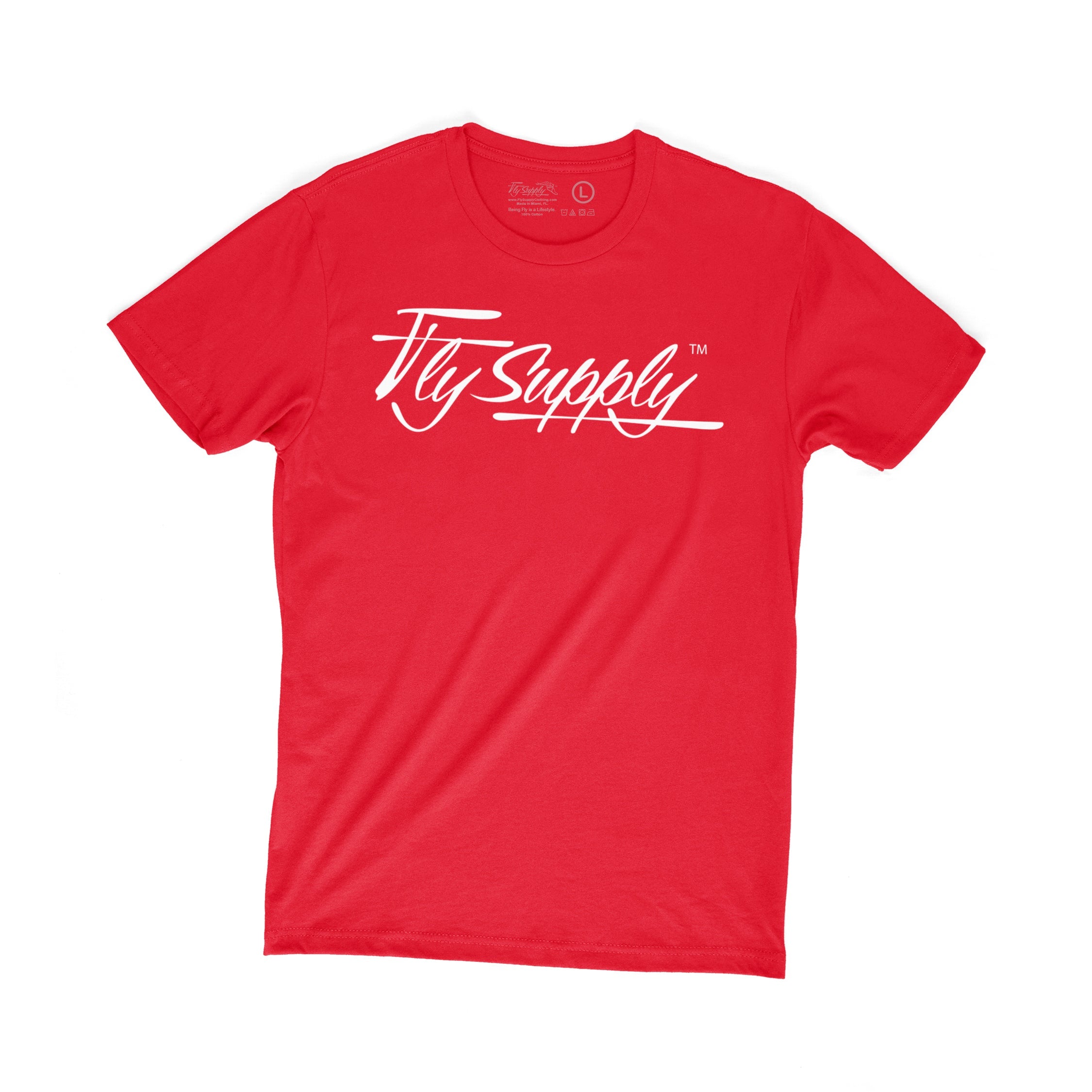 Fly Supply Logo: Red T Shirt
