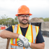 Full Brim Safety Hard Hat with 4 Point Suspension