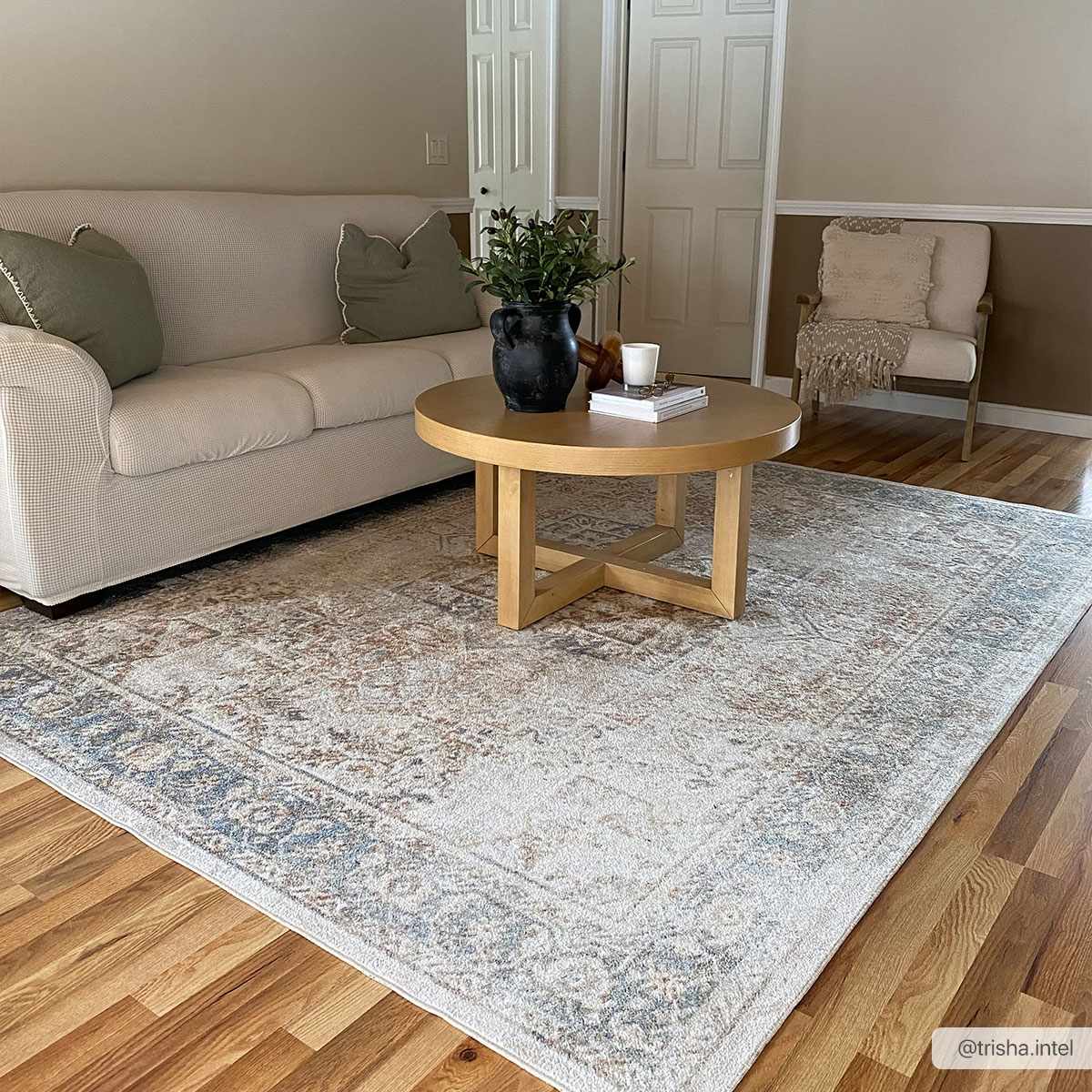 Alfombra lavable de pelo plano estilo Heritage