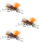 3 Pack Feth Hopper Tan - Foam Grasshopper Fly Pattern - Hook Size 10