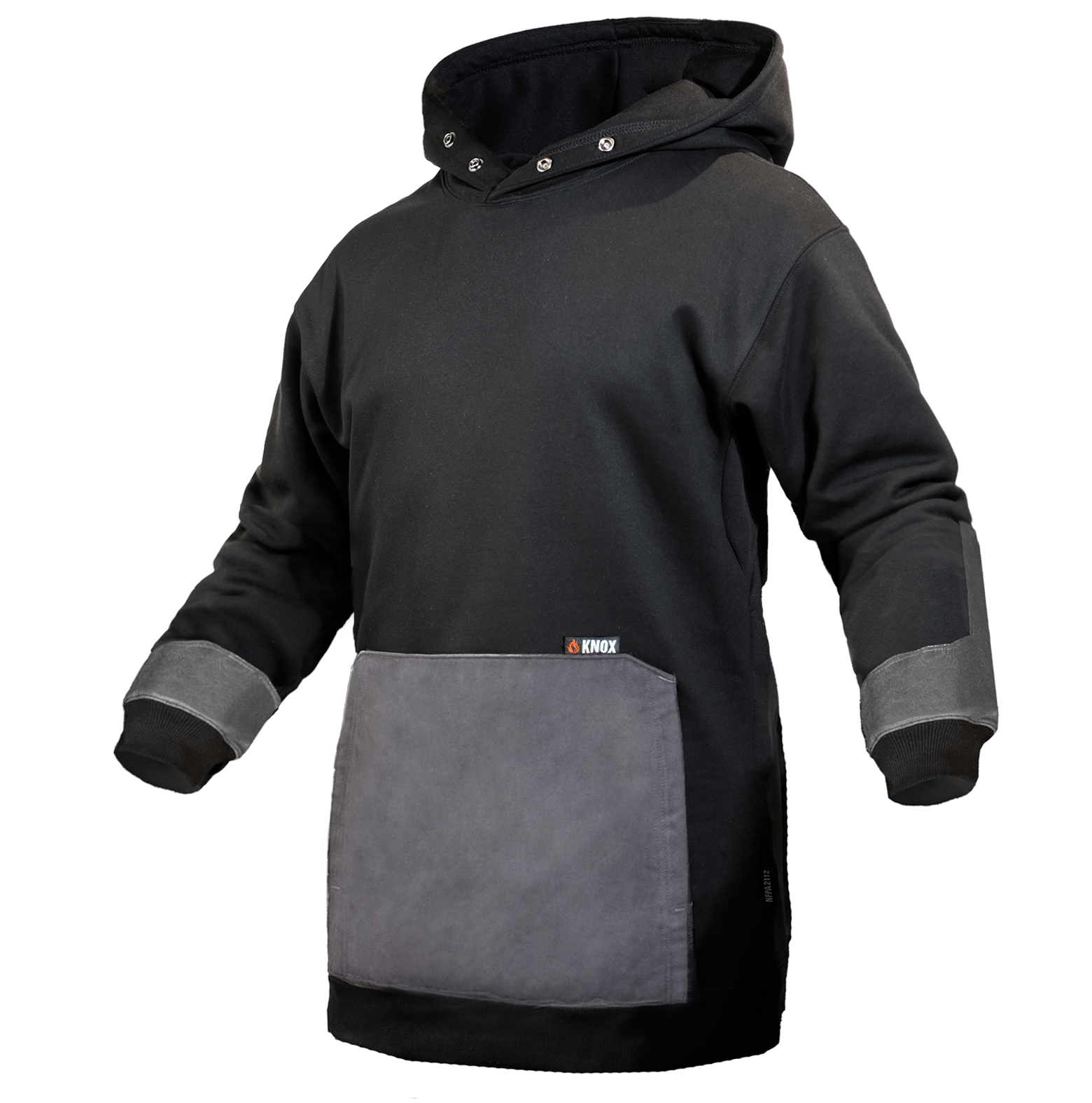 Sudadera con capucha de trabajo Knox Renegade FR Premium negra/gris