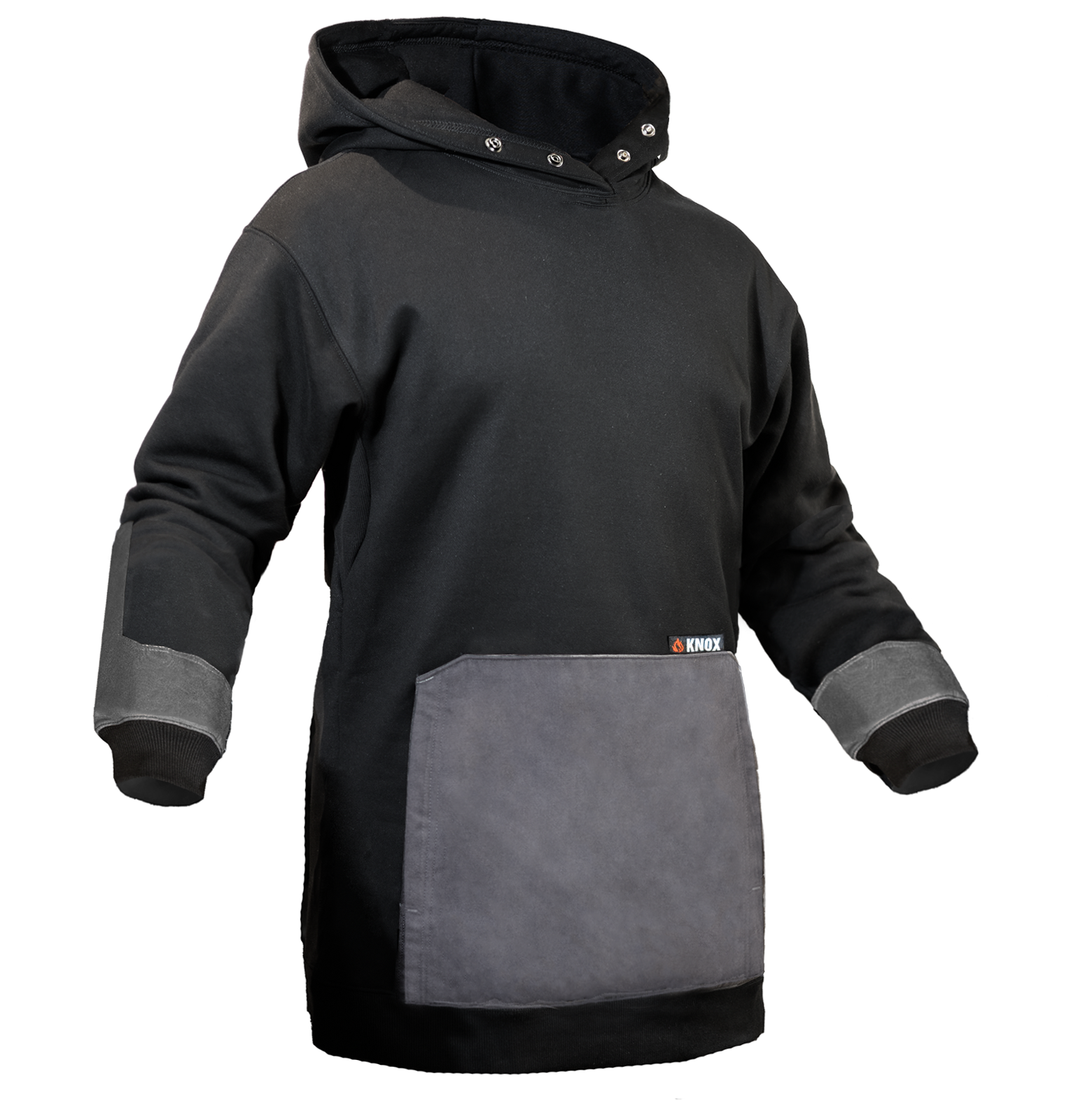 Sudadera con capucha de trabajo Knox Renegade FR Premium negra/gris